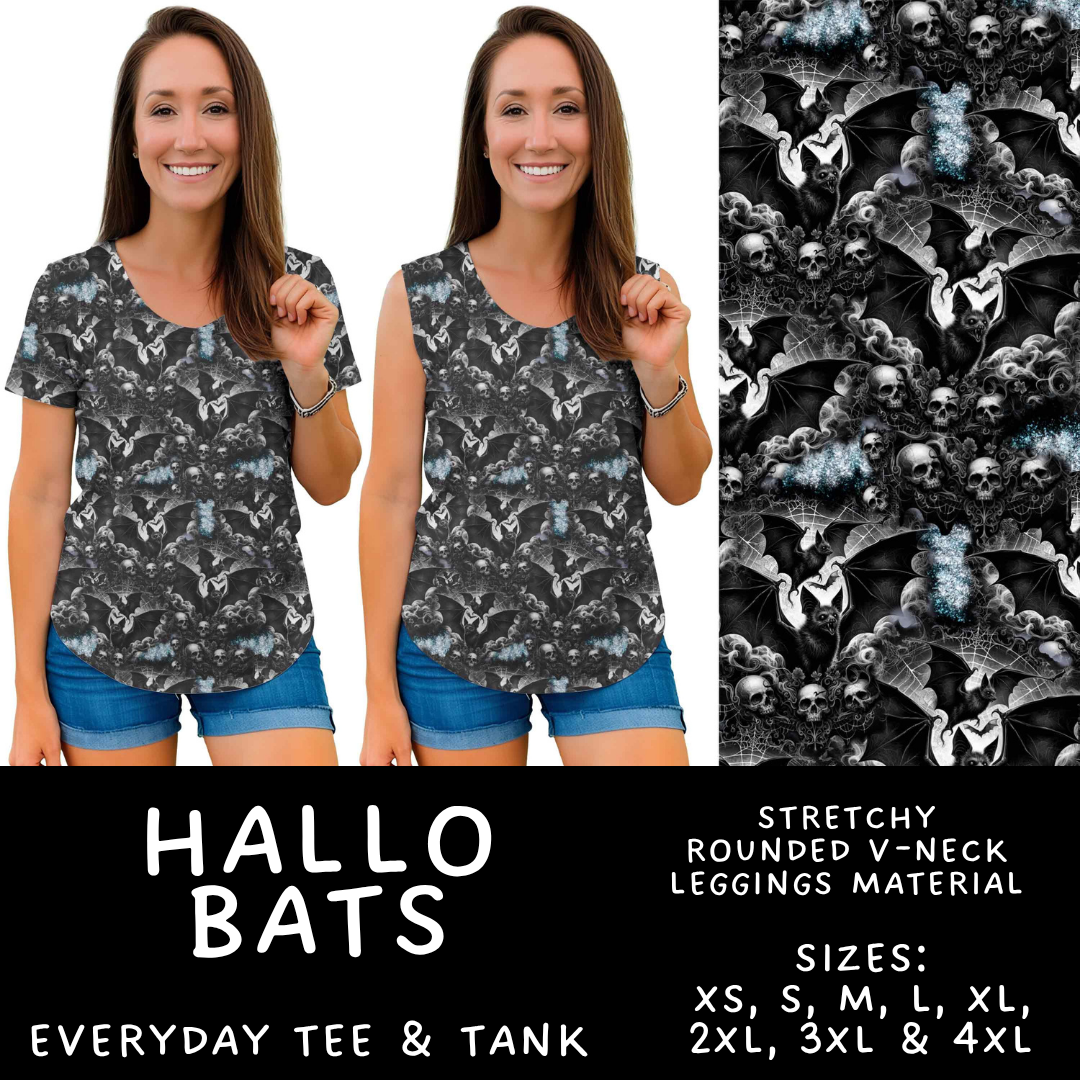 Batch #560 - Halloween 4 - Closes 7/26 - ETA late Sept - Hallo Bats Everyday Tank & Tee