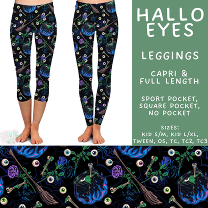 Batch #566 - Halloween 5 - Closes 8/7 - ETA early October - Hallo Eyes Full and Capri Length Leggings