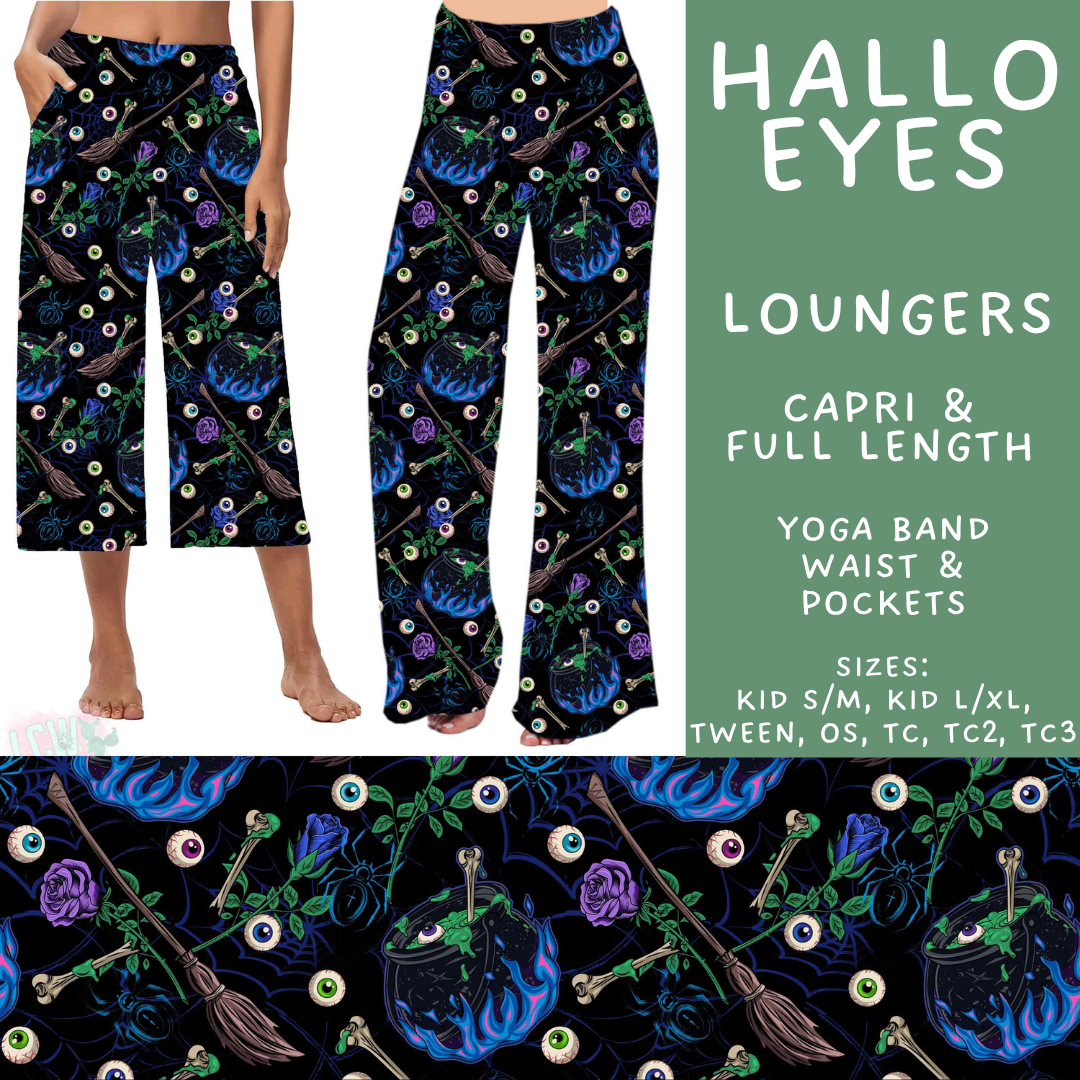 Batch #566 - Halloween 5 - Closes 8/7 - ETA early October - Hallo Eyes Capri and Full Length Loungers