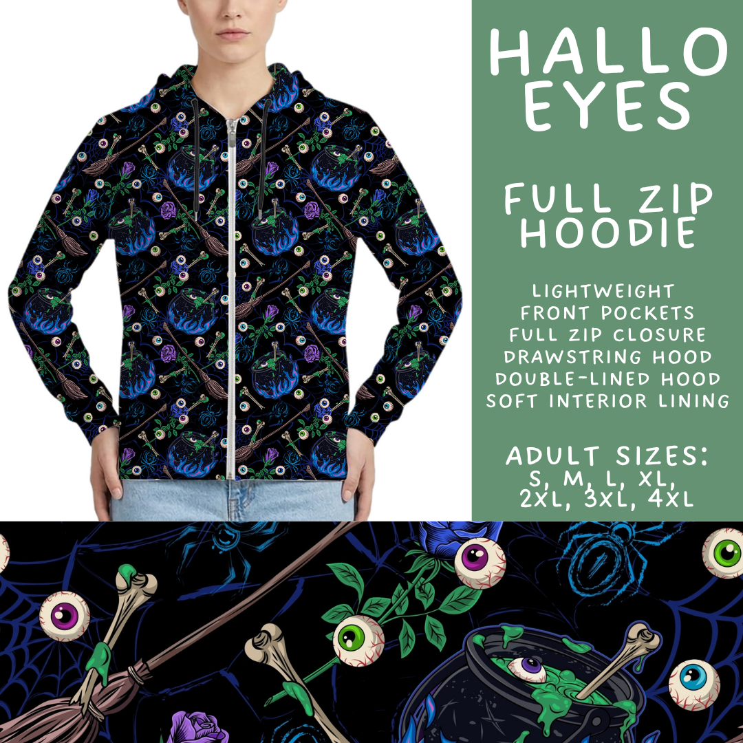Batch #566 - Halloween 5 - Closes 8/7 - ETA early October - Hallo Eyes Full Zip Hoodie