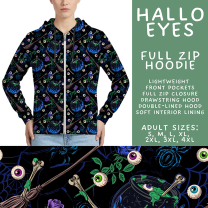 Batch #566 - Halloween 5 - Closes 8/7 - ETA early October - Hallo Eyes Full Zip Hoodie