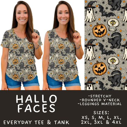 Batch #556 - Halloween 3 - Closes 7/15 - ETA mid Sept - Hallo Faces Everyday Tank & Tee