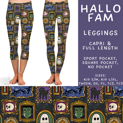 Batch #566 - Halloween 5 - Closes 8/7 - ETA early October - Hallo Fam Full and Capri Length Leggings