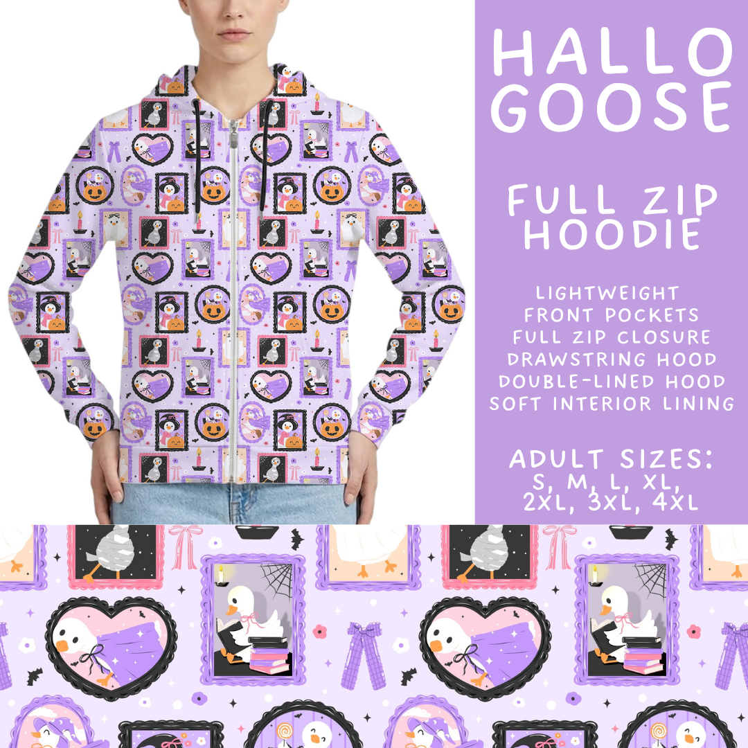 Batch #566 - Halloween 5 - Closes 8/7 - ETA early October - Hallo Goose Full Zip Hoodie