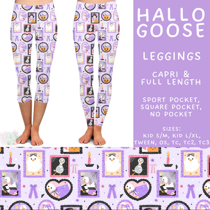 Batch #566 - Halloween 5 - Closes 8/7 - ETA early October - Hallo Goose Full and Capri Length Leggings