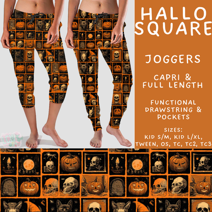 Batch #556 - Halloween 3 - Closes 7/15 - ETA mid Sept - Hallo Squares Full and Capri Length Joggers