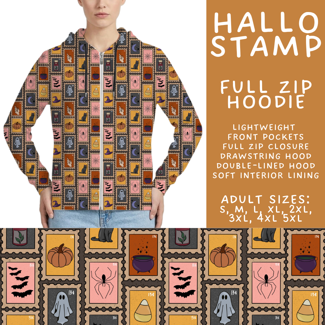 Batch #560 - Halloween 4 - Closes 7/26 - ETA late Sept - Hallo Stamp Full Zip Hoodie