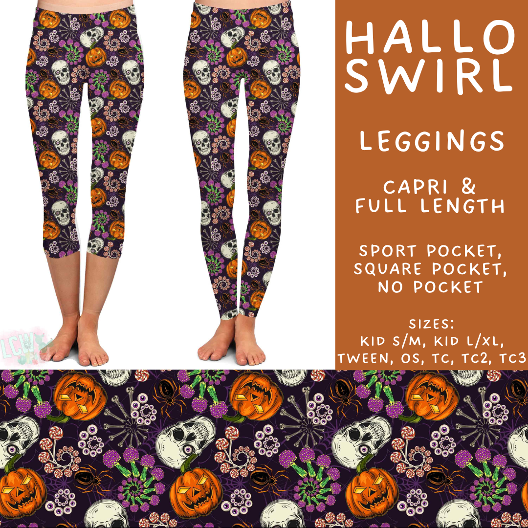 Batch #560 - Halloween 4 - Closes 7/26 - ETA late Sept - Hallo Swirl Full and Capri Length Leggings