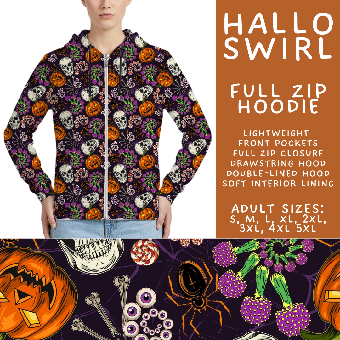 Batch #560 - Halloween 4 - Closes 7/26 - ETA late Sept - Hallo Swirl Full Zip Hoodie