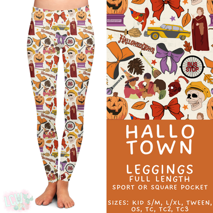 Ready to Ship - Hallo Town Full Length Leggings - Square Pocket OS