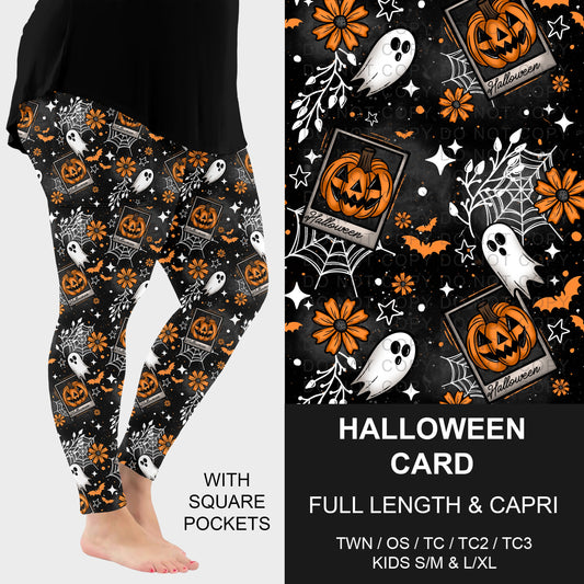 B295 - Preorder Halloween Card Leggings w/ Pockets (Closes 6/14. ETA: late Aug.)