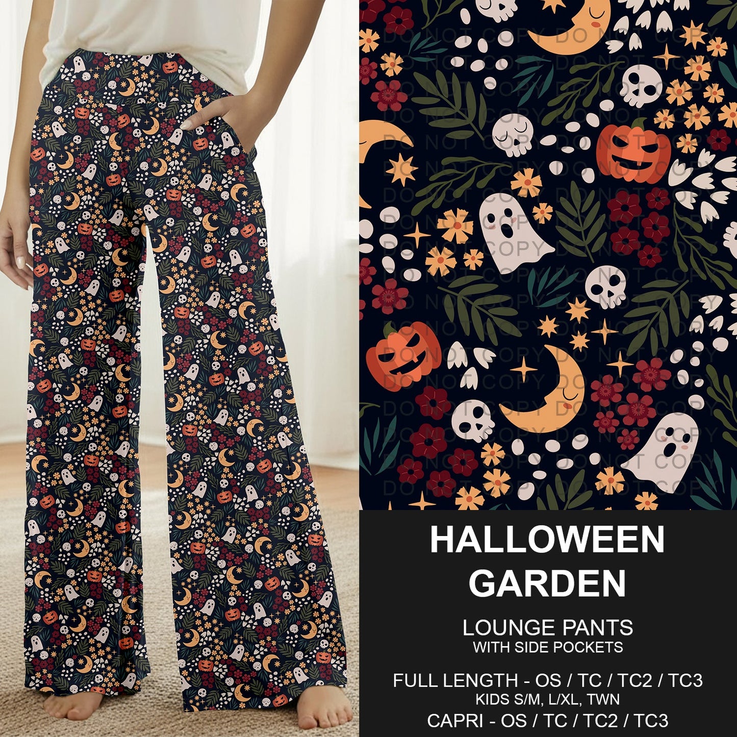 B299 - Preorder Halloween Garden Lounge Pants (Closes 7/12. ETA: mid Sept.)