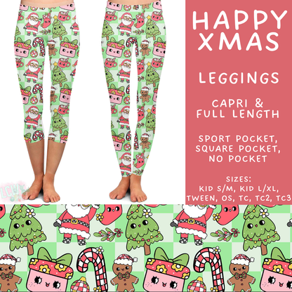 Batch #565 - Christmas in July 2 - Closes 8/5 - ETA early October - Happy Xmas Full and Capri Length Leggings
