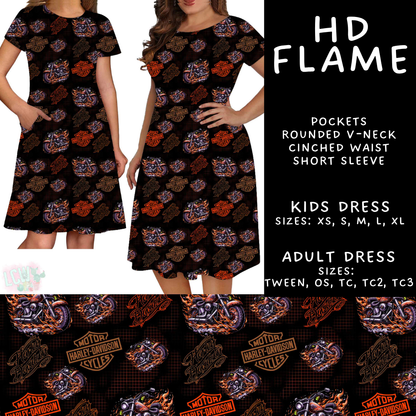 Batch #592 -  Fun Run 27 - Closes 9/30 - ETA late Nov - HD Flame Adult & Kids Dresses