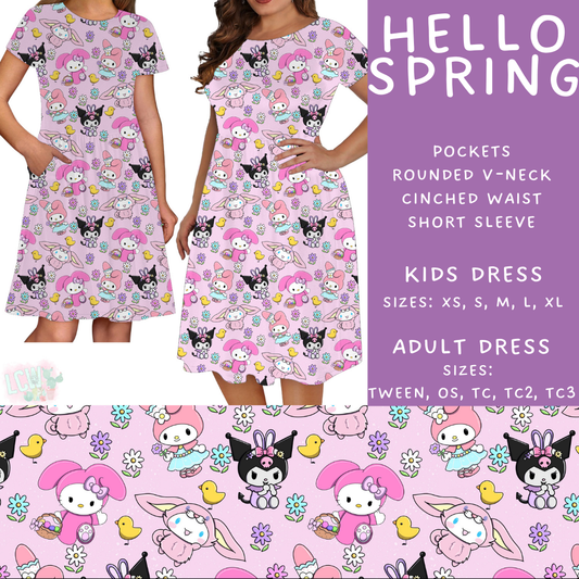 Batch #477 - Magical Character Easter - Closes 1/12 ETA - Early March - Hello Spring Adult & Kids Dresses