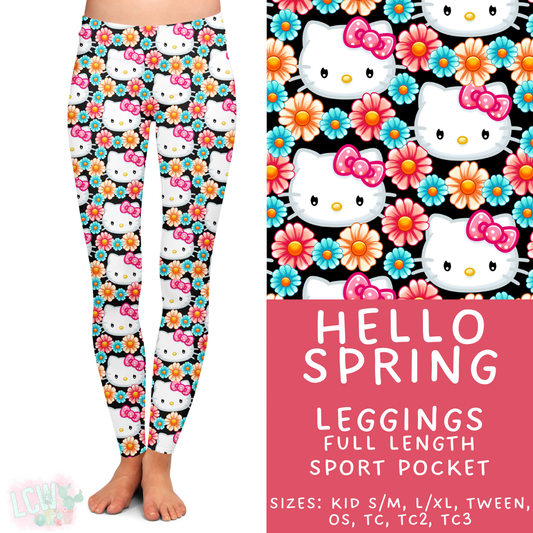 Batch #479 - Cool Characters 11 - Closes 1/21 - ETA mid/late March - Hello Spring Full Length Leggings