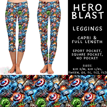 Batch #544 - Cool Characters 16 - Closes 6/17 - ETA mid August - Hero Blast Full and Capri Length Leggings