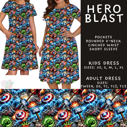 Batch #544 - Cool Characters 16 - Closes 6/17 - ETA mid August - Hero Blast Adult & Kids Dresses