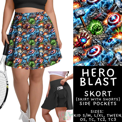 Batch #544 - Cool Characters 16 - Closes 6/17 - ETA mid August - Hero Blast Skort