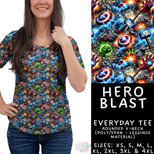 Batch #544 - Cool Characters 16 - Closes 6/17 - ETA mid August - Hero Blast Everyday Tee