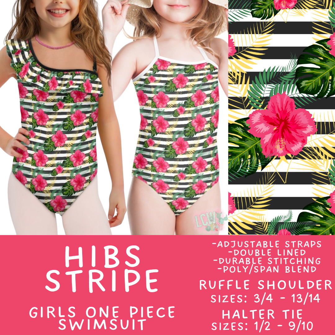 Batch #543 - Pool Party 2 - Closes 6/15 - ETA early/mid August - Hibs Stripe Girl's Swimsuit