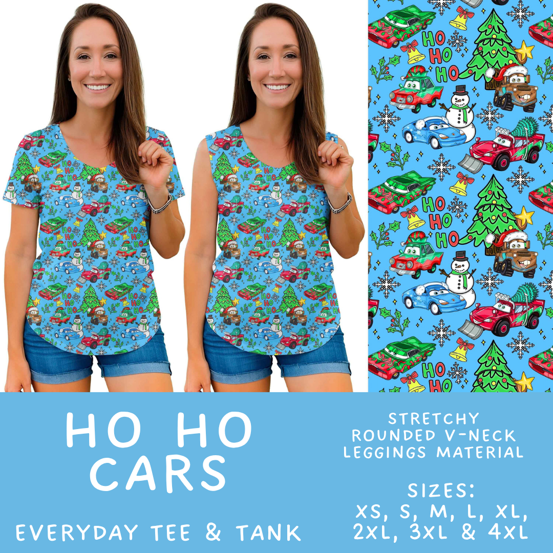 Batch #598 - Magical Character Christmas 2 - Closes 10/14 - ETA early Dec - Ho Ho Cars Everyday Tank & Tee