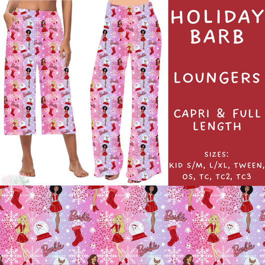 Batch #219 - Christmas Characters - Closes 10/21 - ETA late Nov - Holiday Barb Capri and Full Length Loungers