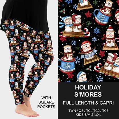 B303 - Preorder Holiday S'mores Leggings w/ Pockets (Closes 7/26. ETA: early Oct.)
