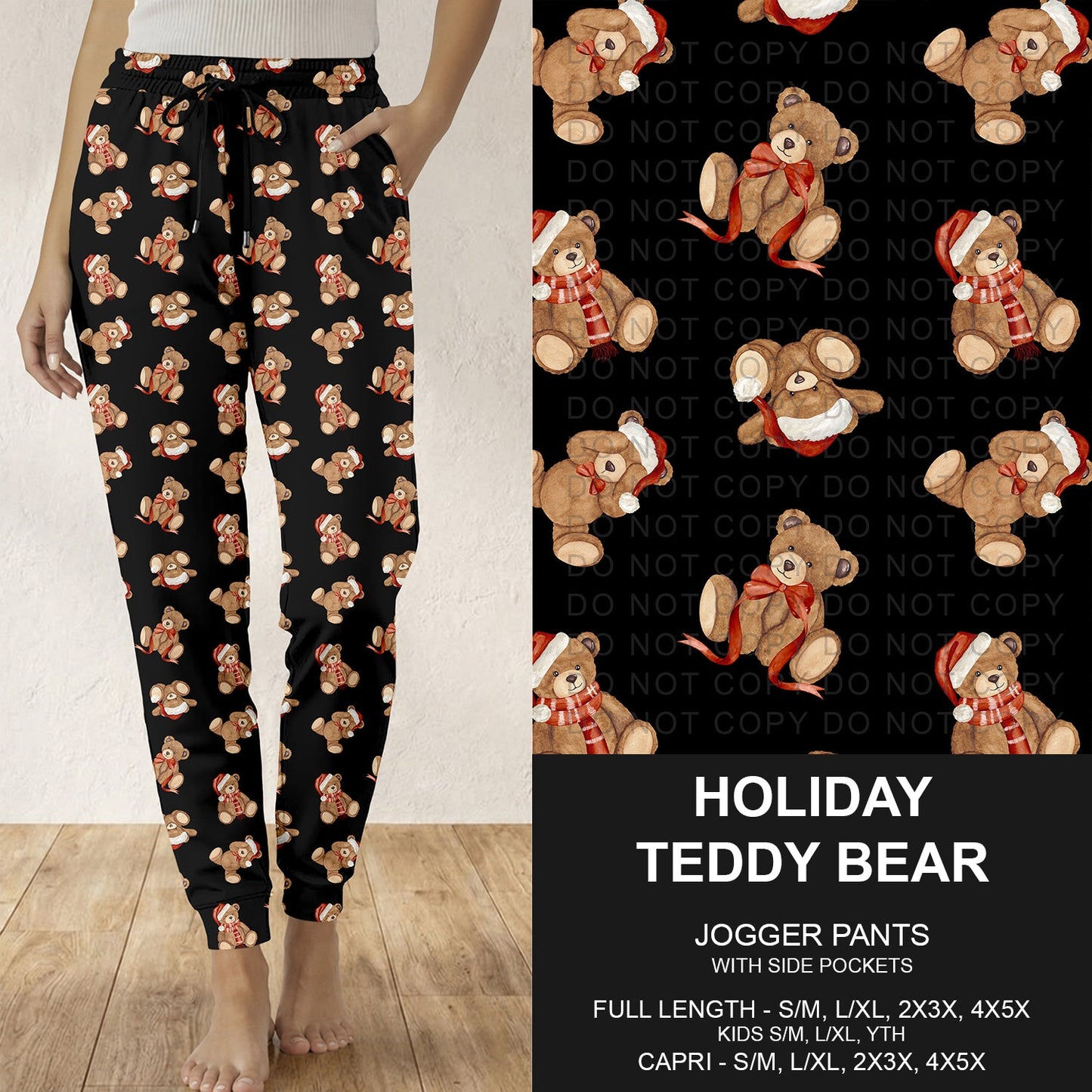B311 - Preorder Holiday Teddy Bear Joggers (Closes 9/06. ETA: mid Nov.)