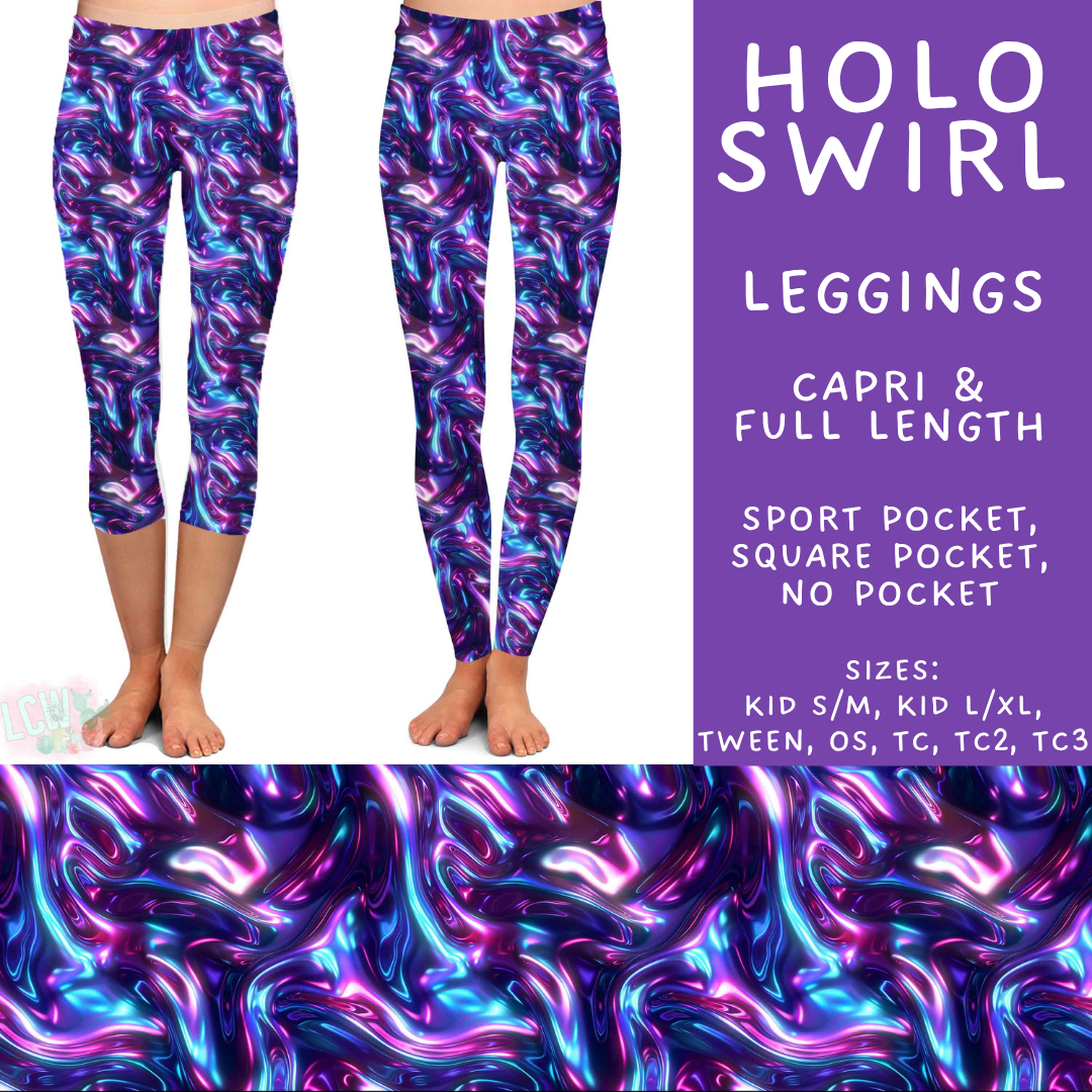 Batch #562 - Fun Run 25 - Closes 7/29 - ETA late Sept - Holo Swirl Full and Capri Length Leggings