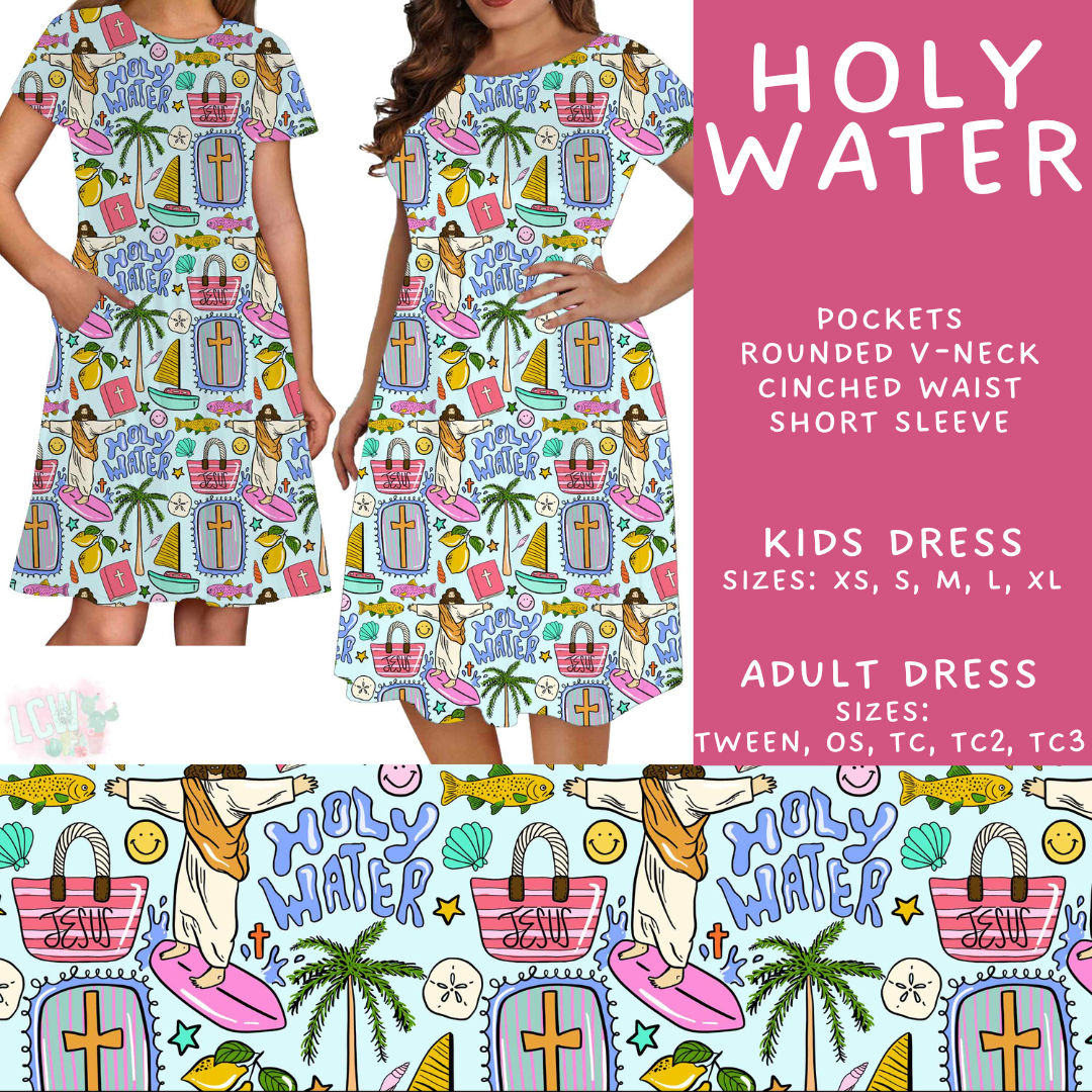 Batch #550 - Fun Run 24 - Closes 7/1 - ETA early Sept - Holy Water Adult & Kids Dresses