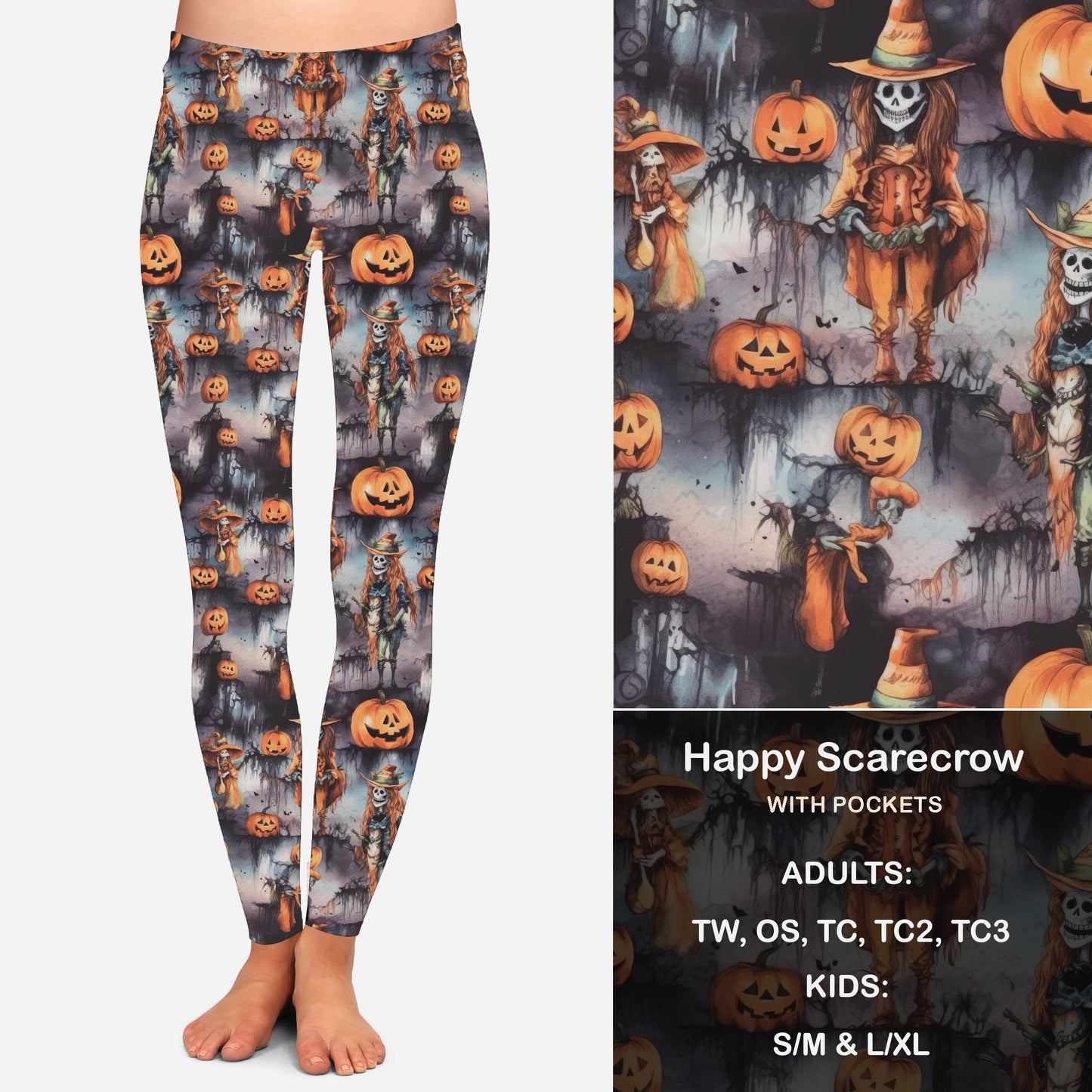 Happy Scarecrow Leggings with Pockets