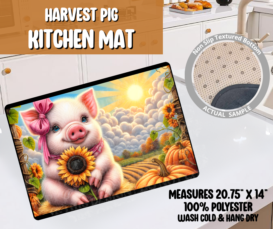 Harvest Pig Kitchen Mat