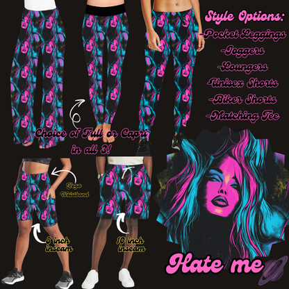 HATE ME- LEGGING/JOGGER/LOUNGER/SHORTS - EDGY PREORDER CLOSING 2/26