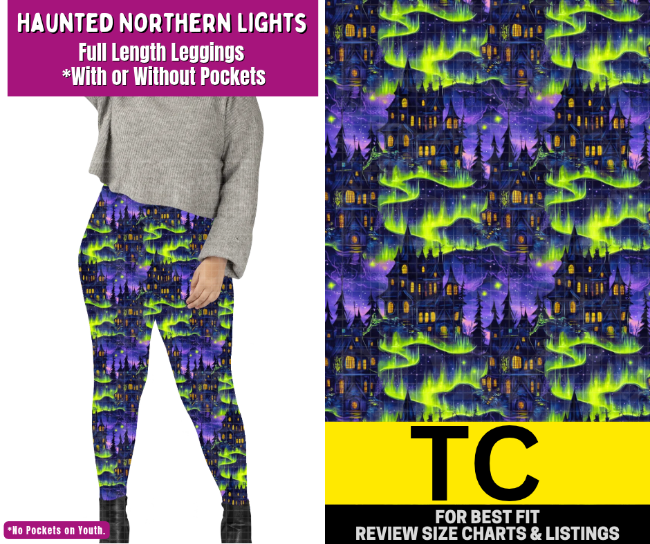 Haunted Northern Lights Full Length Leggings w/ Pockets