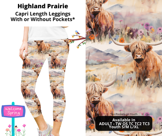 Preorder! Closes 1/27. ETA April. Highland Prairie Capri Leggings w/wo Pockets