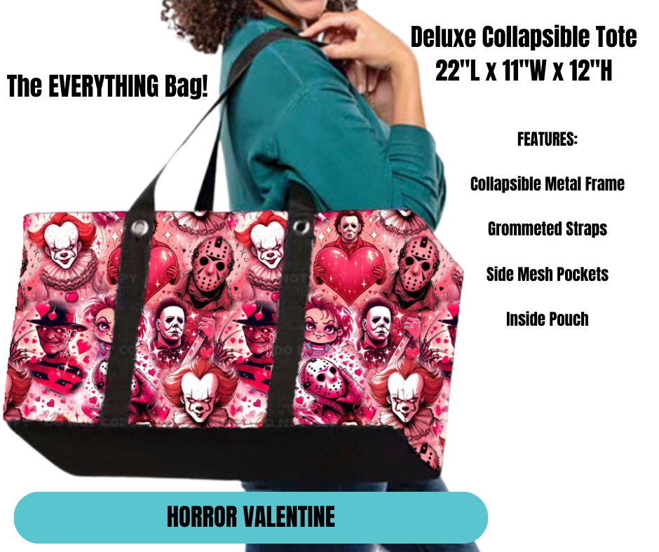 Horror Valentine Collapsible Tote