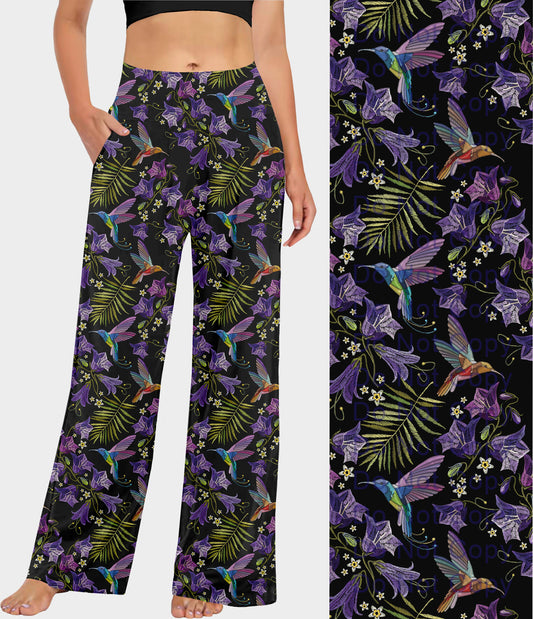 RTS - Hummingbird Bell Flowers Lounge Pants