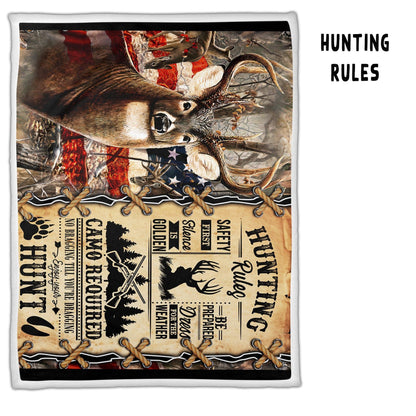 MINKY THROW BLANKET- HUNTING RULES