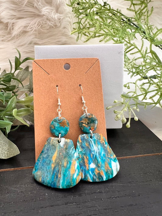 Ocean Swirl Hook Earrings