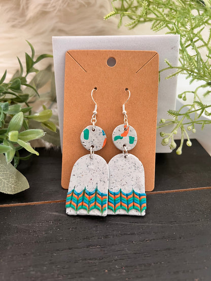 Caribbean Stone Hook Earrings