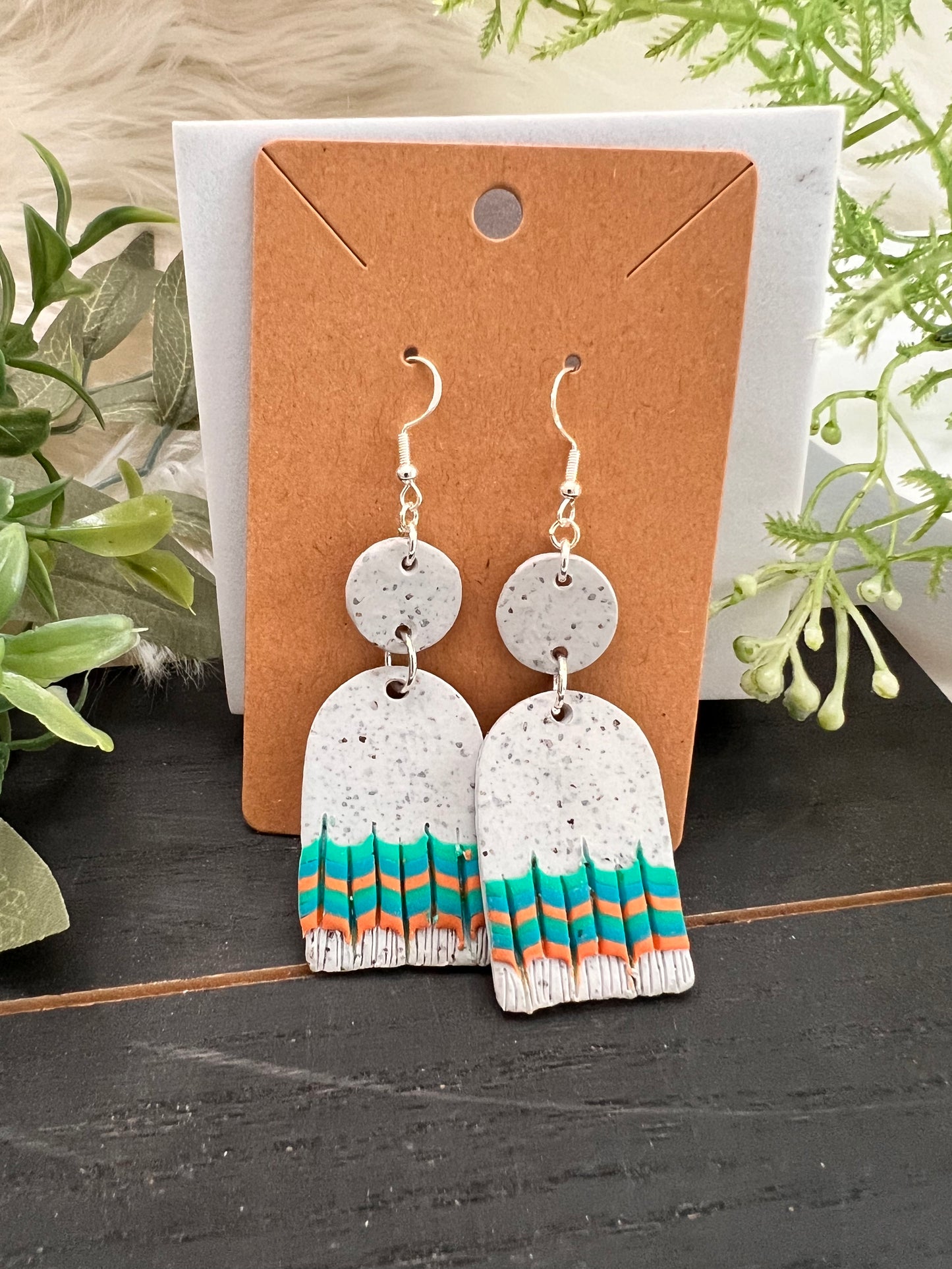 Caribbean Stone Hook Earrings