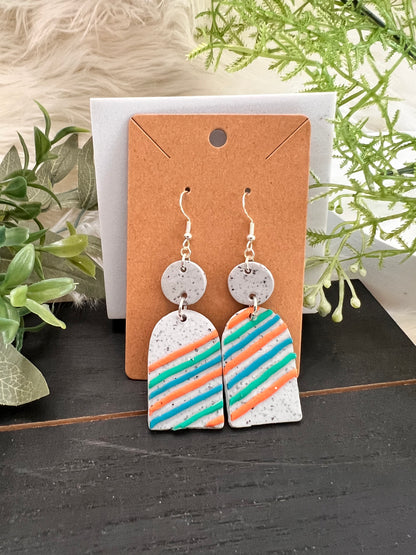 Caribbean Stone Hook Earrings