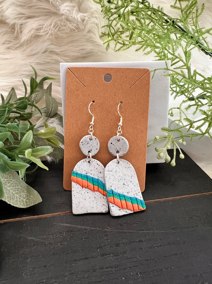 Caribbean Stone Hook Earrings