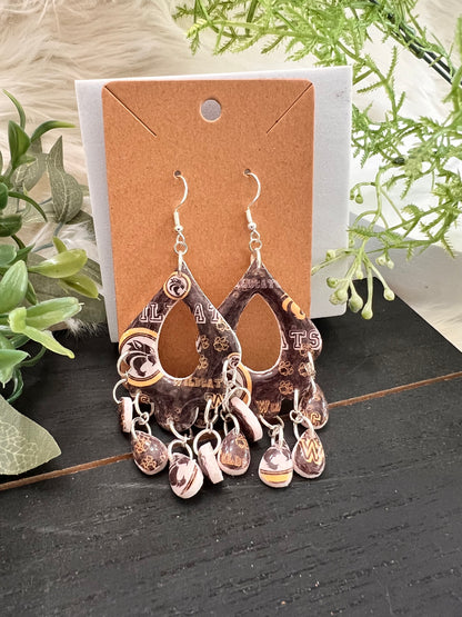 Wildcats Print Hook Earrings