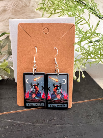 Horror Tarot Hook Earrings- Collection 3