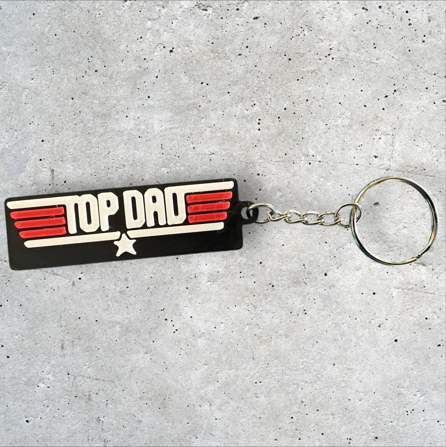 Top Dad 3D Printed Keychain