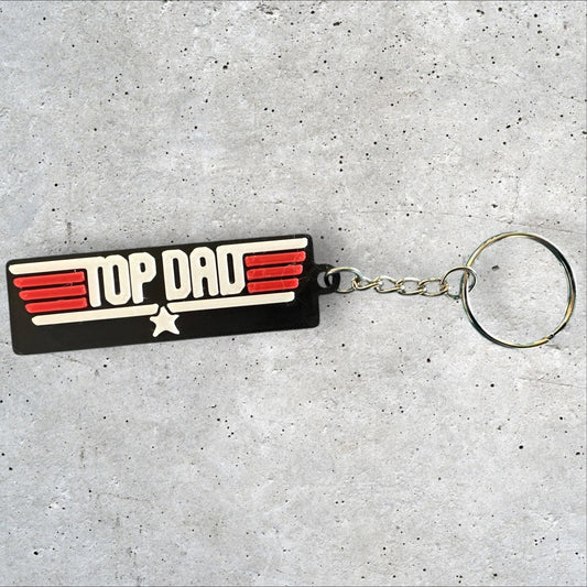 Top Dad 3D Printed Keychain