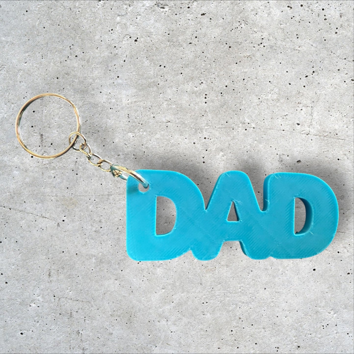 Dad 3D Printed Keychain