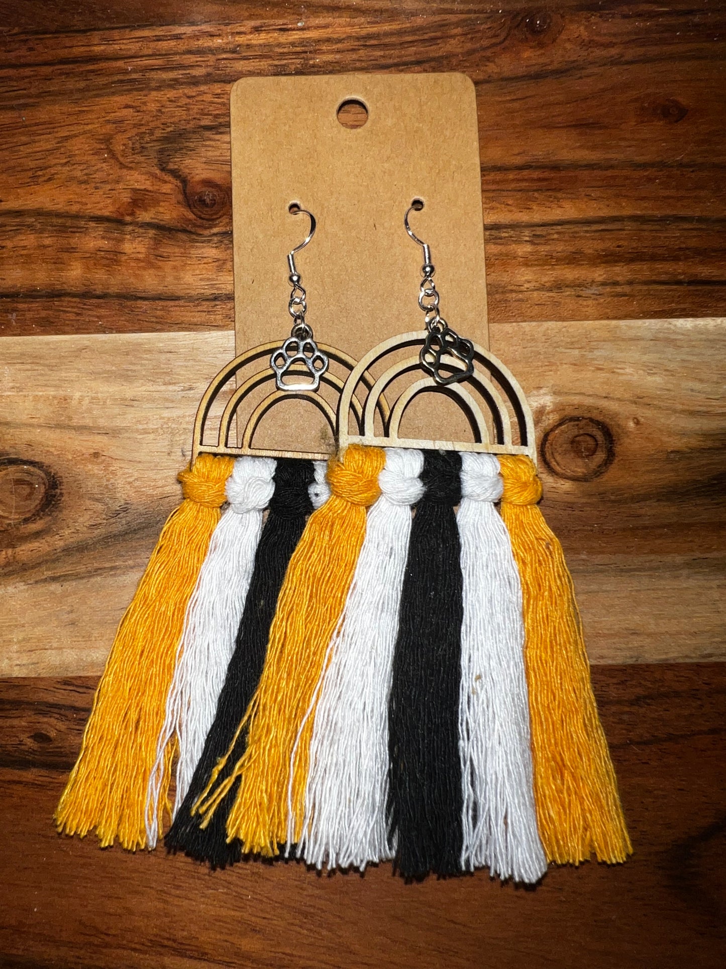 Wildcats 2- Macramé Earrings